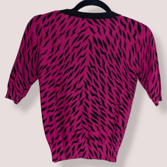 Sonia by Sonia Rykiel Pink & Black Pattern Sweater - Picture 7 of 9